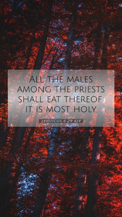 Picture 07 - Leviticus 6:29 KJV Mobile Phone Wallpaper - All the males among the priests shall eat - Mobile Bible Verse Wallpaper