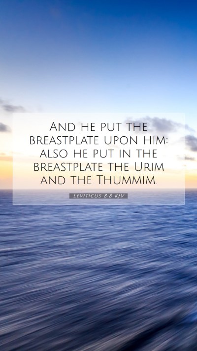 Picture 07 - Leviticus 8:8 KJV Mobile Phone Wallpaper - And he put the breastplate upon him: also he put - Mobile Bible Verse Wallpaper