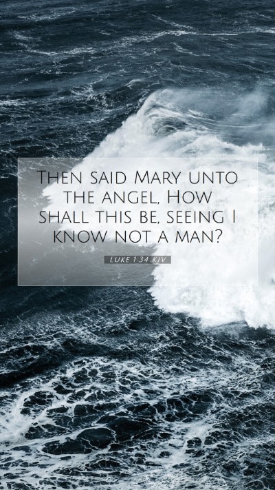 Picture 07 - Luke 1:34 KJV Mobile Phone Wallpaper - Then said Mary unto the angel, How shall this be, - Mobile Bible Verse Wallpaper