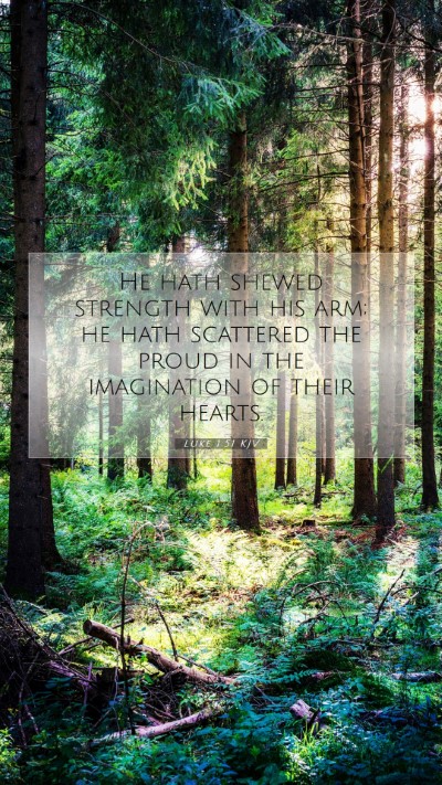 Picture 07 - Luke 1:51 KJV Mobile Phone Wallpaper - He hath shewed strength with his arm; he hath - Mobile Bible Verse Wallpaper