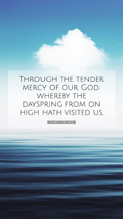 Picture 07 - Luke 1:78 KJV Mobile Phone Wallpaper - Through the tender mercy of our God; whereby the - Mobile Bible Verse Wallpaper