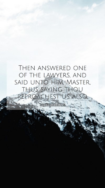 Picture 07 - Luke 11:45 KJV Mobile Phone Wallpaper - Then answered one of the lawyers, and said unto - Mobile Bible Verse Wallpaper
