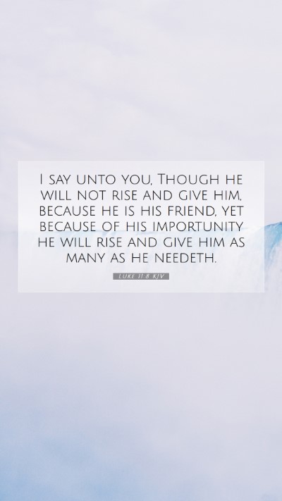 Picture 07 - Luke 11:8 KJV Mobile Phone Wallpaper - I say unto you, Though he will not rise and give - Mobile Bible Verse Wallpaper