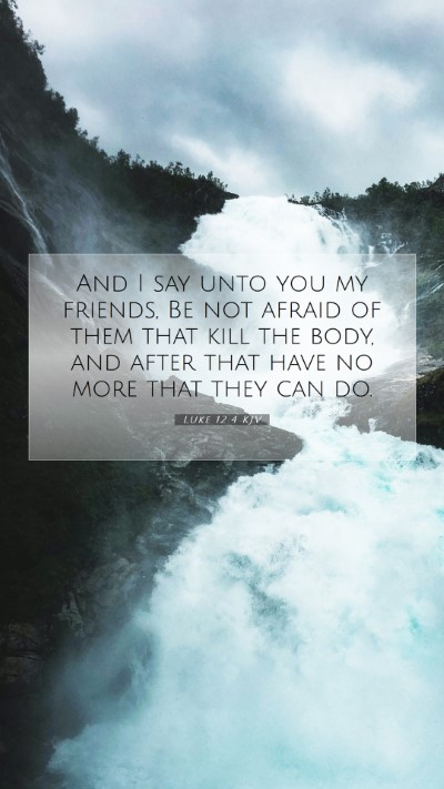 Picture 07 - Luke 12:4 KJV Mobile Phone Wallpaper - And I say unto you my friends, Be not afraid of - Mobile Bible Verse Wallpaper