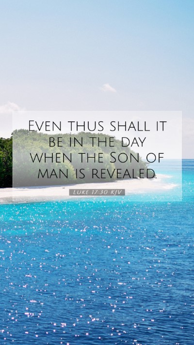 Picture 07 - Luke 17:30 KJV Mobile Phone Wallpaper - Even thus shall it be in the day when the Son of - Mobile Bible Verse Wallpaper