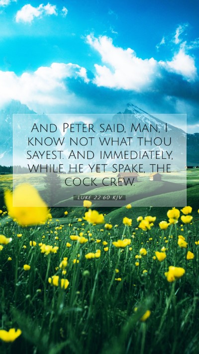 Picture 07 - Luke 22:60 KJV Mobile Phone Wallpaper - And Peter said, Man, I know not what thou sayest. - Mobile Bible Verse Wallpaper