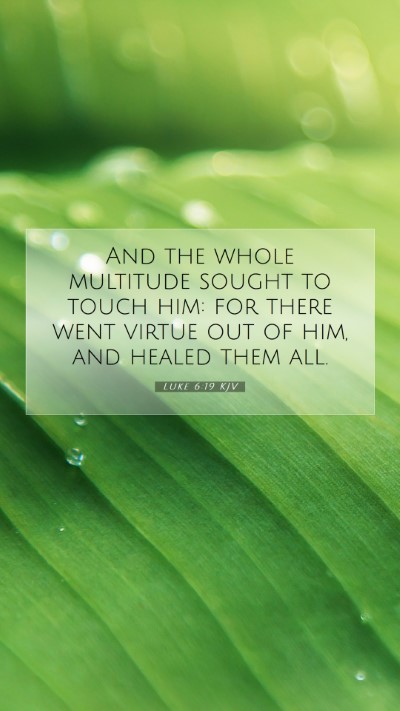 Picture 07 - Luke 6:19 KJV Mobile Phone Wallpaper - And the whole multitude sought to touch him: for - Mobile Bible Verse Wallpaper