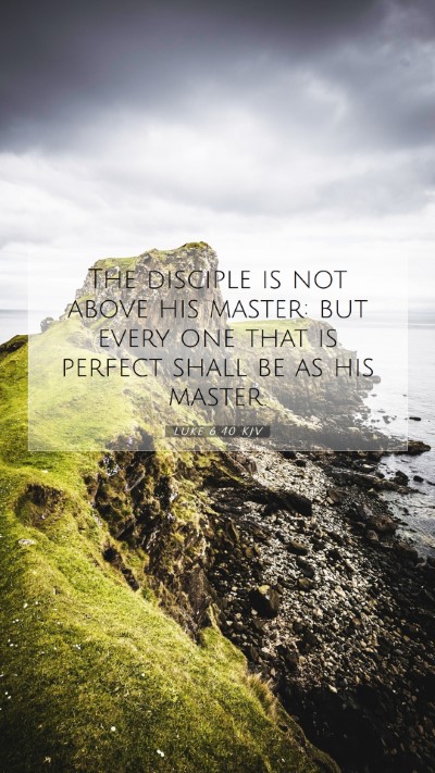 Picture 07 - Luke 6:40 KJV Mobile Phone Wallpaper - The disciple is not above his master: but every - Mobile Bible Verse Wallpaper