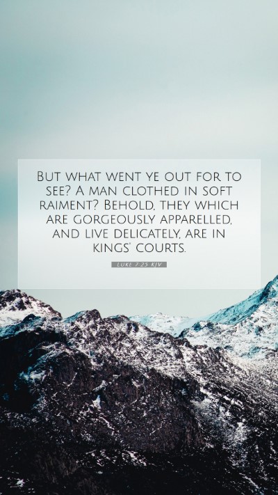 Picture 07 - Luke 7:25 KJV Mobile Phone Wallpaper - But what went ye out for to see? A man clothed in - Mobile Bible Verse Wallpaper