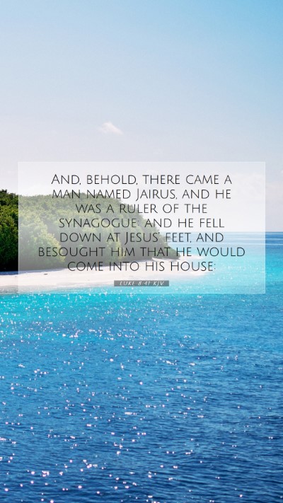 Picture 07 - Luke 8:41 KJV Mobile Phone Wallpaper - And, behold, there came a man named Jairus, and - Mobile Bible Verse Wallpaper