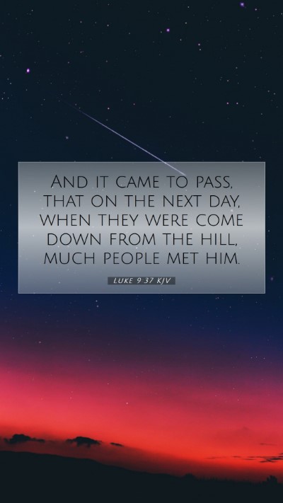 Picture 07 - Luke 9:37 KJV Mobile Phone Wallpaper - And it came to pass, that on the next day, when - Mobile Bible Verse Wallpaper