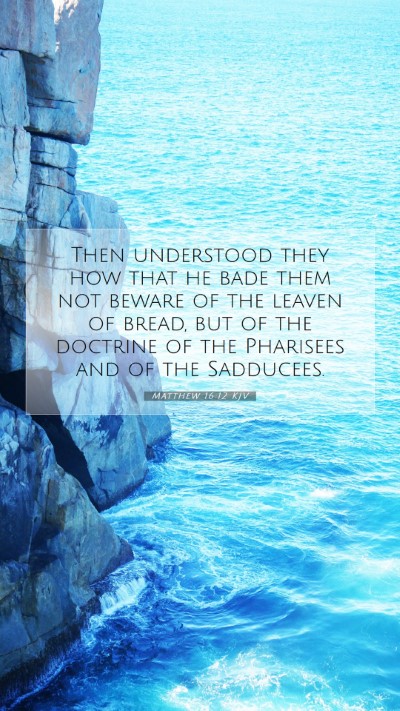 Picture 07 - Matthew 16:12 KJV Mobile Phone Wallpaper - Then understood they how that he bade them not - Mobile Bible Verse Wallpaper