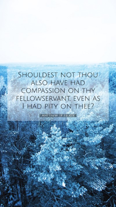 Picture 07 - Matthew 18:33 KJV Mobile Phone Wallpaper - Shouldest not thou also have had compassion on - Mobile Bible Verse Wallpaper