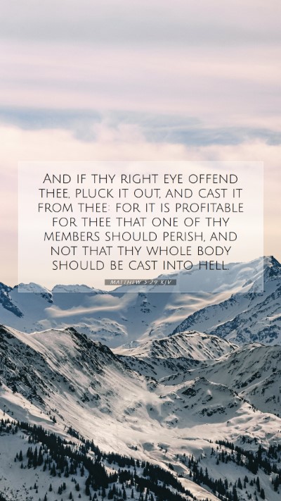 Picture 07 - Matthew 5:29 KJV Mobile Phone Wallpaper - And if thy right eye offend thee, pluck it out, - Mobile Bible Verse Wallpaper