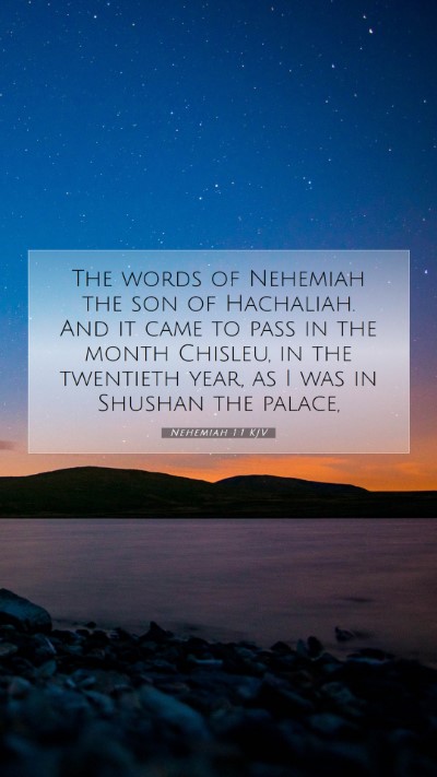 Picture 07 - Nehemiah 1:1 KJV Mobile Phone Wallpaper - The words of Nehemiah the son of Hachaliah. And - Mobile Bible Verse Wallpaper
