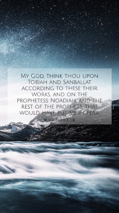 Picture 07 - Nehemiah 6:14 KJV Mobile Phone Wallpaper - My God, think thou upon Tobiah and Sanballat - Mobile Bible Verse Wallpaper