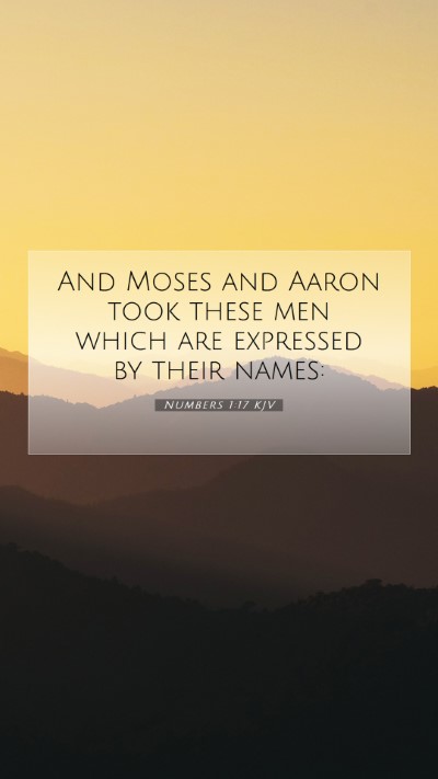 Picture 07 - Numbers 1:17 KJV Mobile Phone Wallpaper - And Moses and Aaron took these men which are - Mobile Bible Verse Wallpaper