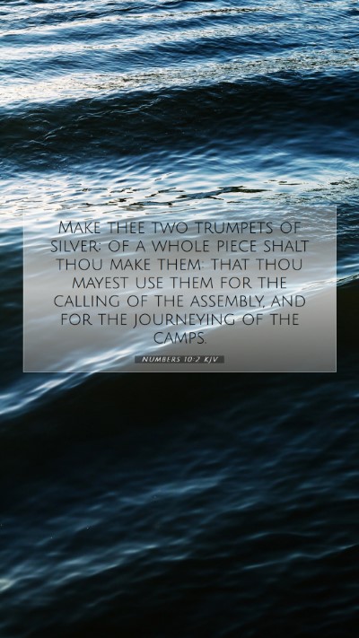 Picture 07 - Numbers 10:2 KJV Mobile Phone Wallpaper - Make thee two trumpets of silver; of a whole - Mobile Bible Verse Wallpaper