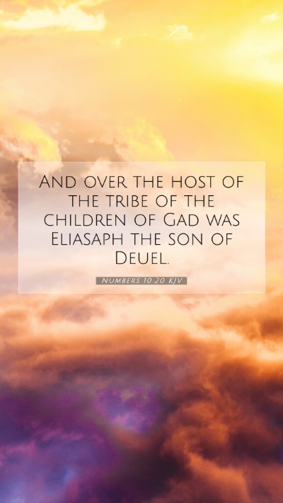 Picture 07 - Numbers 10:20 KJV Mobile Phone Wallpaper - And over the host of the tribe of the children of - Mobile Bible Verse Wallpaper