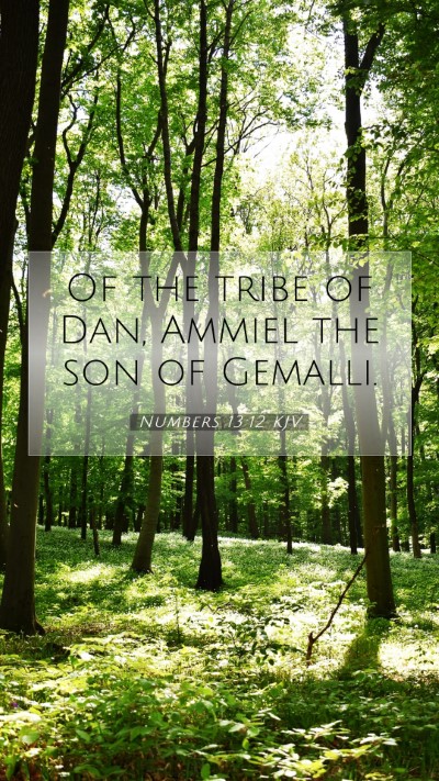 Picture 07 - Numbers 13:12 KJV Mobile Phone Wallpaper - Of the tribe of Dan, Ammiel the son of - Mobile Bible Verse Wallpaper