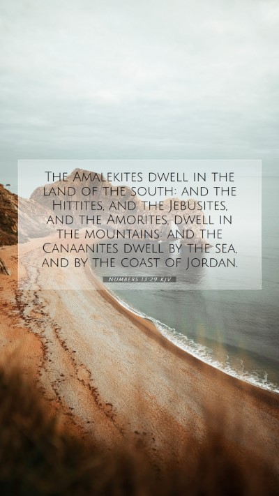 Picture 07 - Numbers 13:29 KJV Mobile Phone Wallpaper - The Amalekites dwell in the land of the south: - Mobile Bible Verse Wallpaper