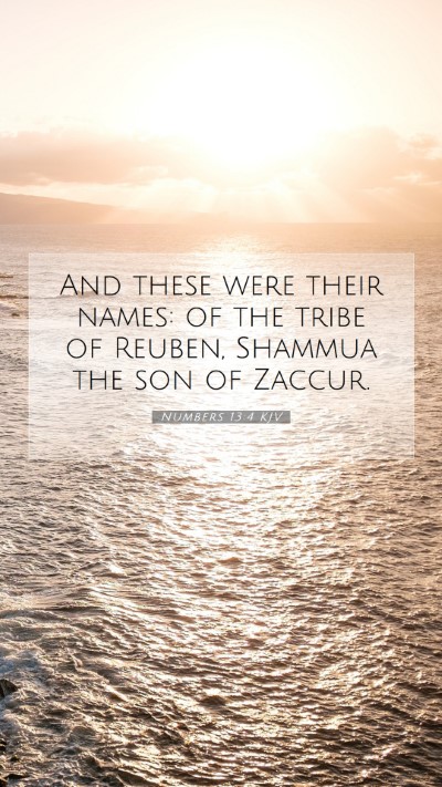 Picture 07 - Numbers 13:4 KJV Mobile Phone Wallpaper - And these were their names: of the tribe of - Mobile Bible Verse Wallpaper