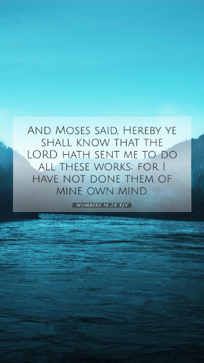 Picture 07 - Numbers 16:28 KJV Mobile Phone Wallpaper - And Moses said, Hereby ye shall know that the - Mobile Bible Verse Wallpaper