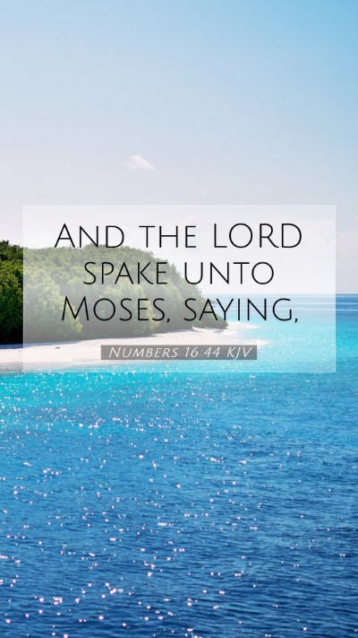 Picture 07 - Numbers 16:44 KJV Mobile Phone Wallpaper - And the LORD spake unto Moses, - Mobile Bible Verse Wallpaper