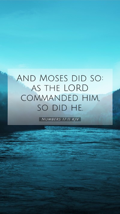 Picture 07 - Numbers 17:11 KJV Mobile Phone Wallpaper - And Moses did so: as the LORD commanded him, so - Mobile Bible Verse Wallpaper