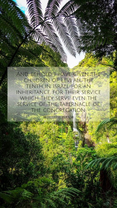 Picture 07 - Numbers 18:21 KJV Mobile Phone Wallpaper - And, behold, I have given the children of Levi - Mobile Bible Verse Wallpaper
