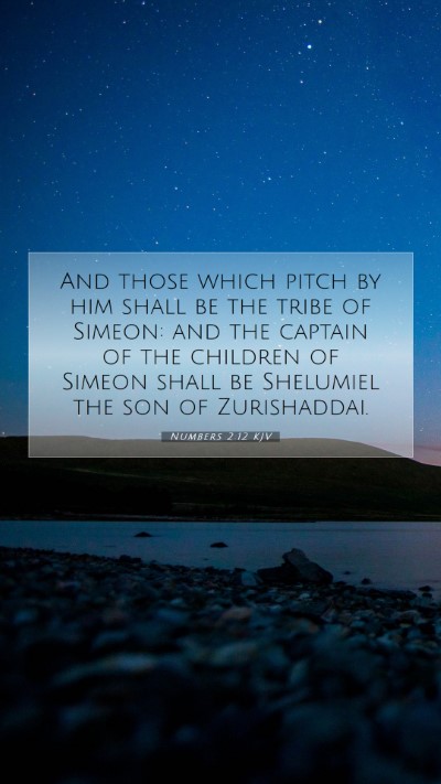 Picture 07 - Numbers 2:12 KJV Mobile Phone Wallpaper - And those which pitch by him shall be the tribe - Mobile Bible Verse Wallpaper