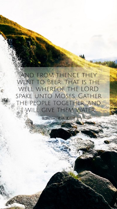 Picture 07 - Numbers 21:16 KJV Mobile Phone Wallpaper - And from thence they went to Beer: that is the - Mobile Bible Verse Wallpaper