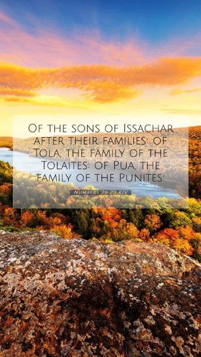 Picture 07 - Numbers 26:23 KJV Mobile Phone Wallpaper - Of the sons of Issachar after their families: of - Mobile Bible Verse Wallpaper