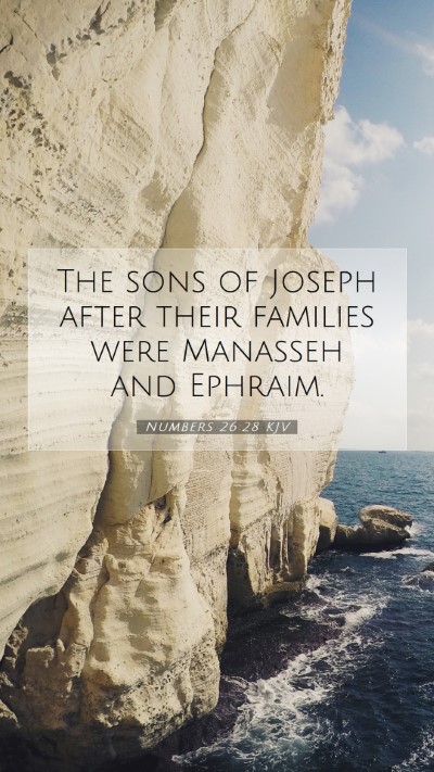 Picture 07 - Numbers 26:28 KJV Mobile Phone Wallpaper - The sons of Joseph after their families were - Mobile Bible Verse Wallpaper