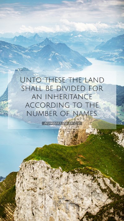 Picture 07 - Numbers 26:53 KJV Mobile Phone Wallpaper - Unto these the land shall be divided for an - Mobile Bible Verse Wallpaper