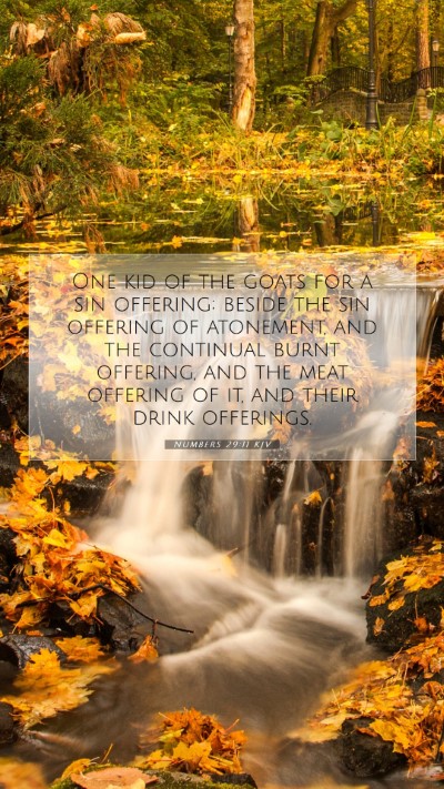 Picture 07 - Numbers 29:11 KJV Mobile Phone Wallpaper - One kid of the goats for a sin offering; beside - Mobile Bible Verse Wallpaper