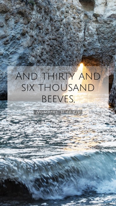 Picture 07 - Numbers 31:44 KJV Mobile Phone Wallpaper - And thirty and six thousand - Mobile Bible Verse Wallpaper