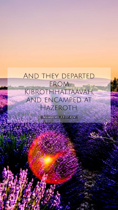 Picture 07 - Numbers 33:17 KJV Mobile Phone Wallpaper - And they departed from Kibrothhattaavah, and - Mobile Bible Verse Wallpaper