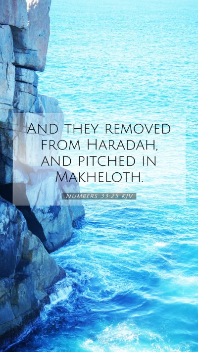 Picture 07 - Numbers 33:25 KJV Mobile Phone Wallpaper - And they removed from Haradah, and pitched in - Mobile Bible Verse Wallpaper
