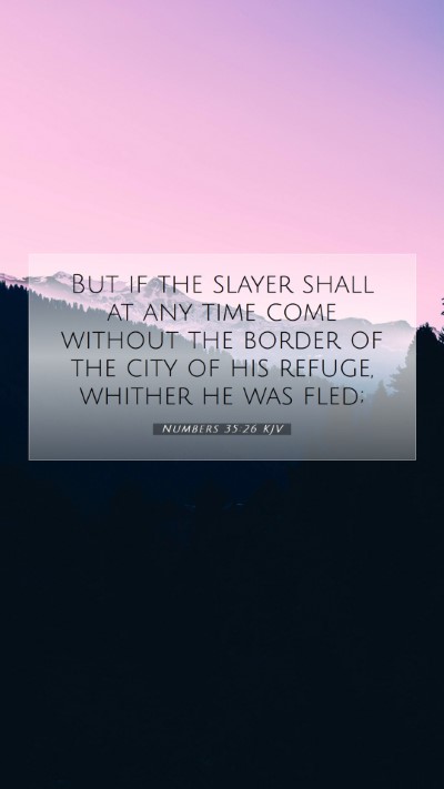Picture 07 - Numbers 35:26 KJV Mobile Phone Wallpaper - But if the slayer shall at any time come without - Mobile Bible Verse Wallpaper