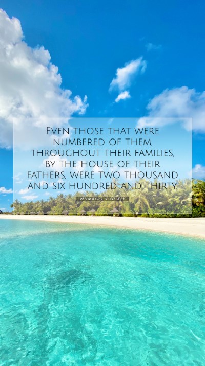 Picture 07 - Numbers 4:40 KJV Mobile Phone Wallpaper - Even those that were numbered of them, throughout - Mobile Bible Verse Wallpaper