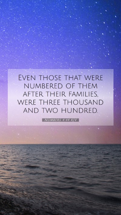 Picture 07 - Numbers 4:44 KJV Mobile Phone Wallpaper - Even those that were numbered of them after their - Mobile Bible Verse Wallpaper