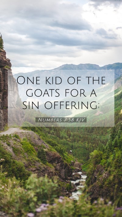 Picture 07 - Numbers 7:58 KJV Mobile Phone Wallpaper - One kid of the goats for a sin - Mobile Bible Verse Wallpaper