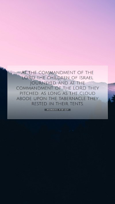 Picture 07 - Numbers 9:18 KJV Mobile Phone Wallpaper - At the commandment of the LORD the children of - Mobile Bible Verse Wallpaper