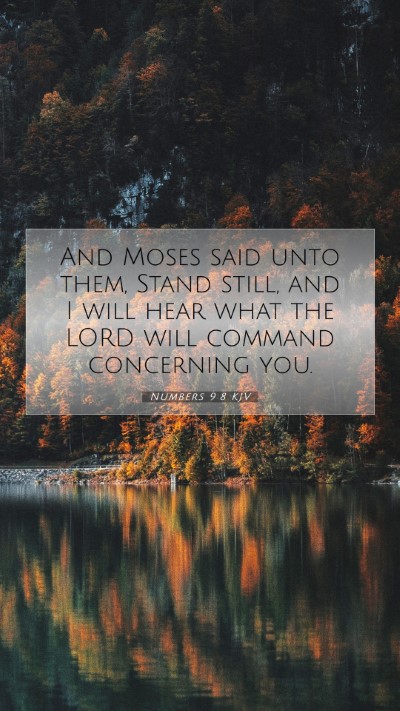 Picture 07 - Numbers 9:8 KJV Mobile Phone Wallpaper - And Moses said unto them, Stand still, and I will - Mobile Bible Verse Wallpaper