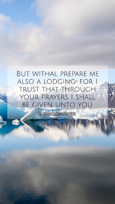 Picture 07 - Philemon 1:22 KJV Mobile Phone Wallpaper - But withal prepare me also a lodging: for I trust - Mobile Bible Verse Wallpaper