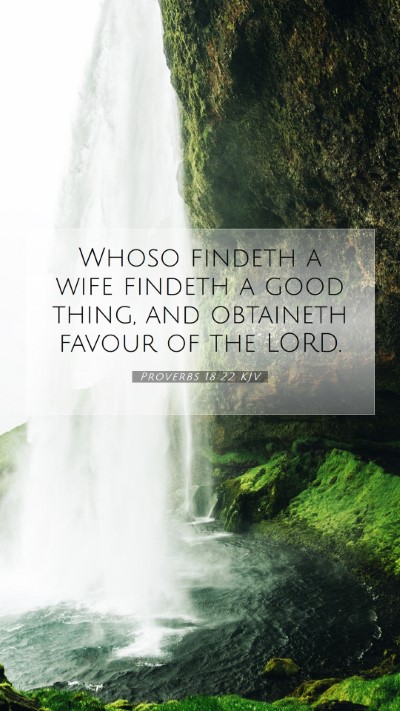 Picture 07 - Proverbs 18:22 KJV Mobile Phone Wallpaper - Whoso findeth a wife findeth a good thing, and - Mobile Bible Verse Wallpaper