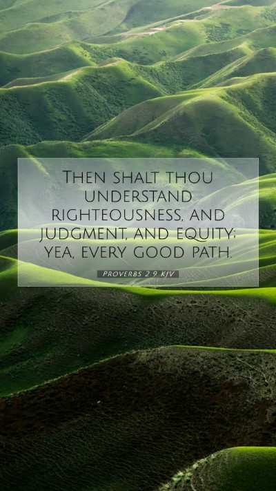 Picture 07 - Proverbs 2:9 KJV Mobile Phone Wallpaper - Then shalt thou understand righteousness, and - Mobile Bible Verse Wallpaper