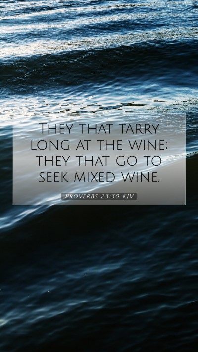 Picture 07 - Proverbs 23:30 KJV Mobile Phone Wallpaper - They that tarry long at the wine; they that go to - Mobile Bible Verse Wallpaper