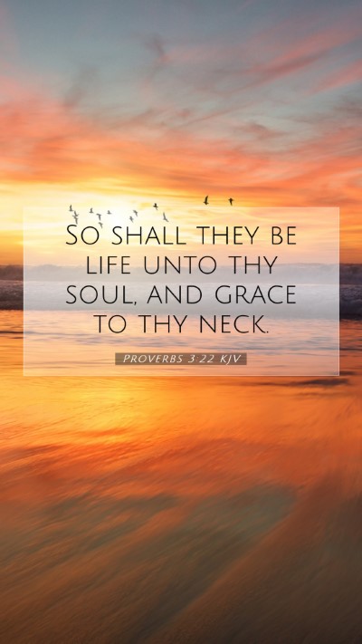 Picture 07 - Proverbs 3:22 KJV Mobile Phone Wallpaper - So shall they be life unto thy soul, and grace to - Mobile Bible Verse Wallpaper